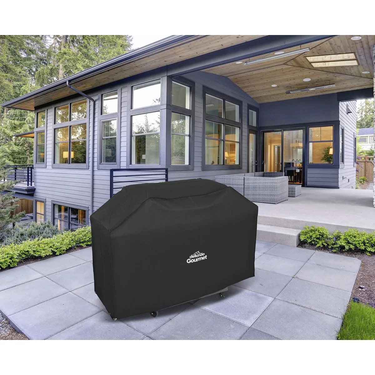 Dellonda Deluxe Oxford Style Water-Resistant Cover for BBQs, 1370 x 920mm