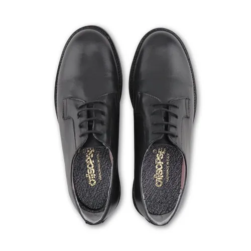 Derby nere in pelle con suola vibram