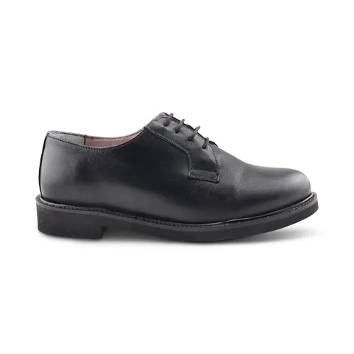 Derby nere in pelle con suola vibram