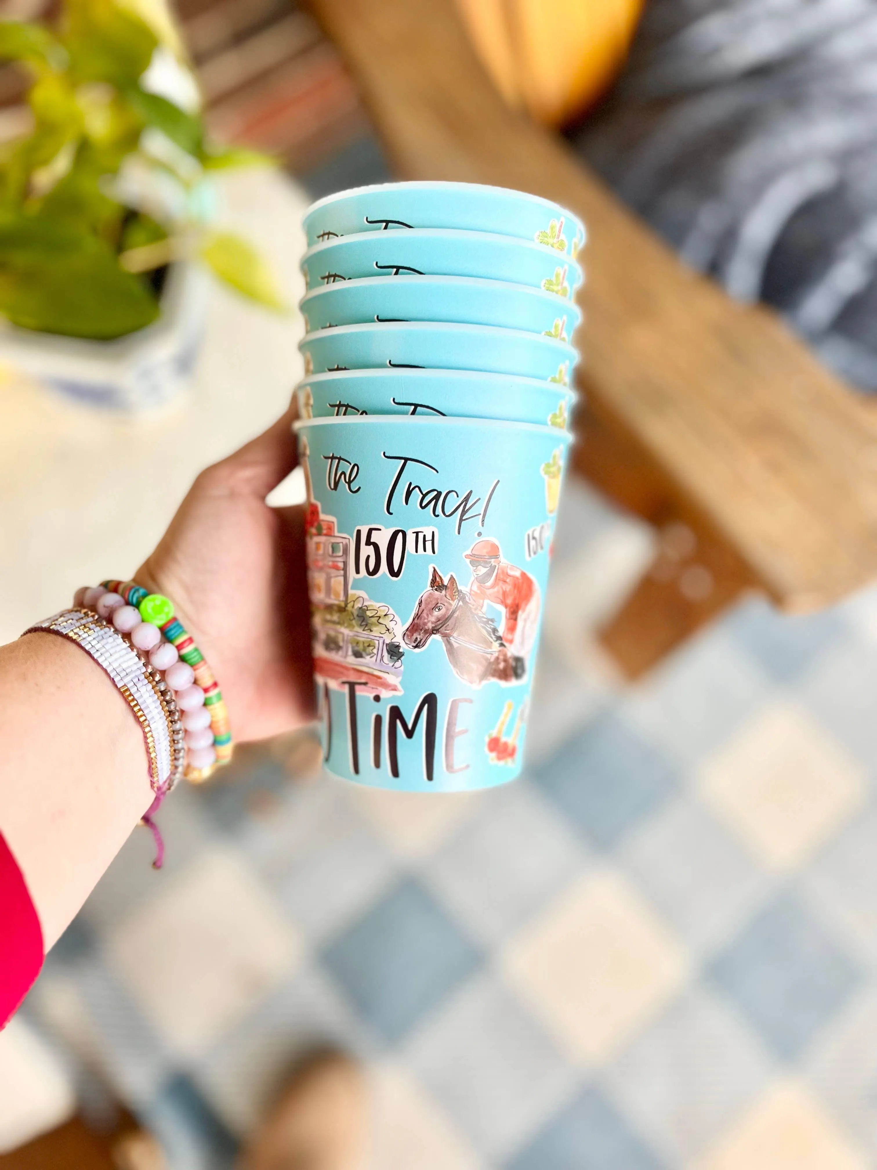 Derby Time Reusable Cups, set of 6