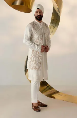 Dirty Ivory shrug and kurta set