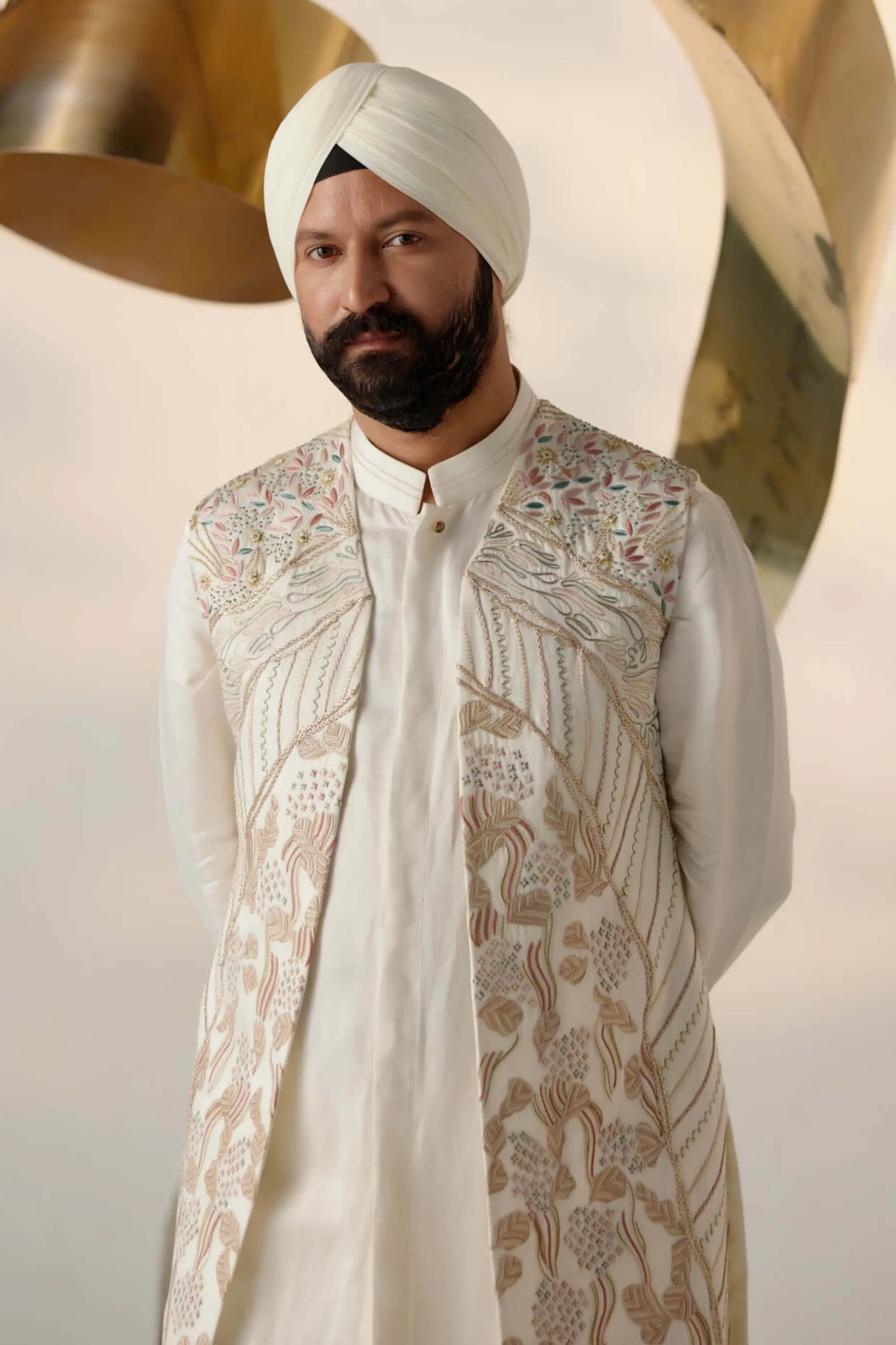 Dirty Ivory shrug and kurta set