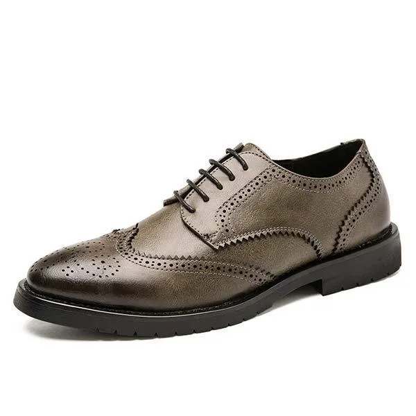 Easton - Men's Carved Leather Dress Shoes