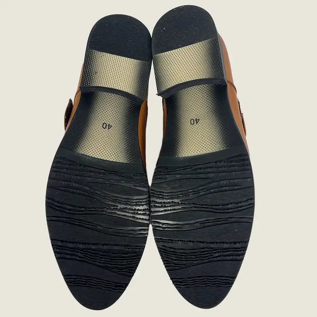 Fagela Monk Men's Single Strap Dress Shoe 40