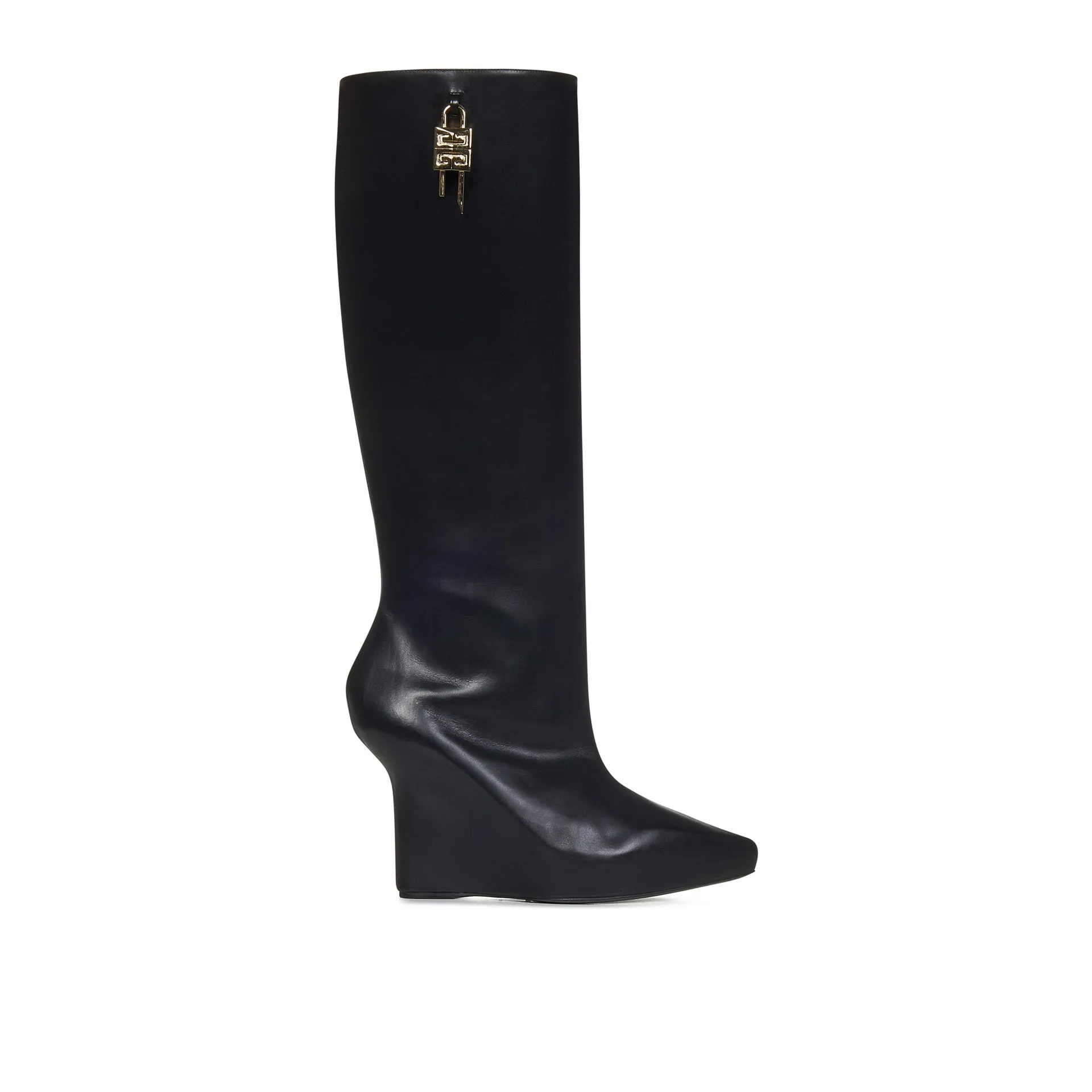 GIVENCHY Luxurious G-Lock Leather Ankle Boots with 8.0 cm Heel