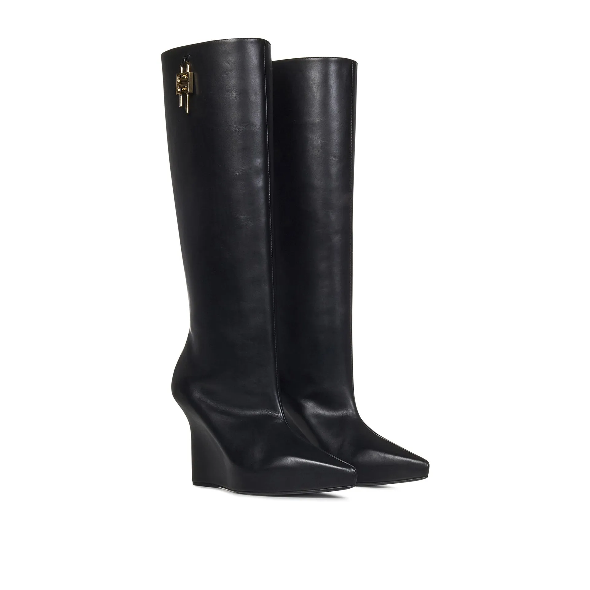 GIVENCHY Luxurious G-Lock Leather Ankle Boots with 8.0 cm Heel