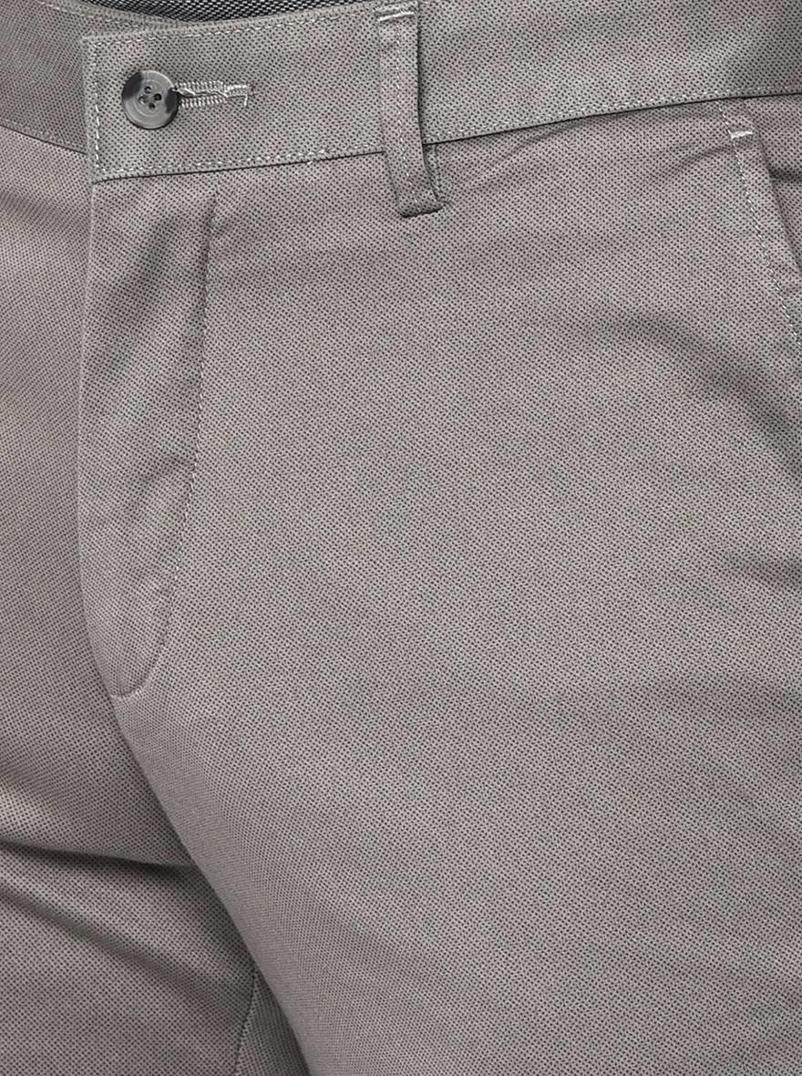 Grey Washed Slim Fit Casual Trouser | Greenfibre