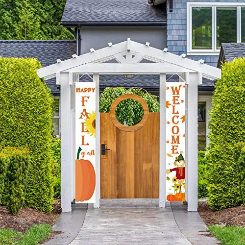 Happy Fall Y'all Hanging Door Banners