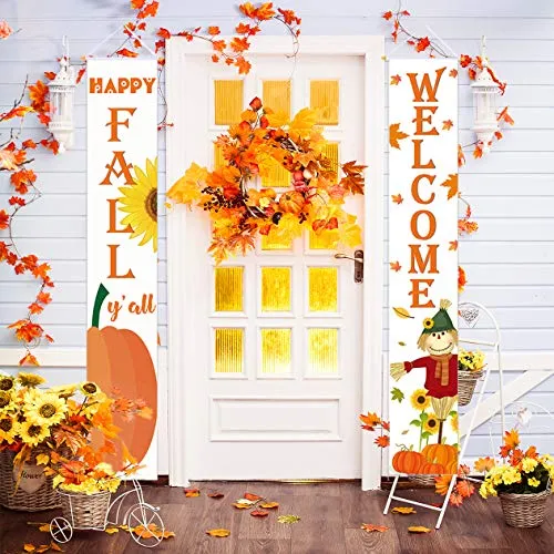 Happy Fall Y'all Hanging Door Banners