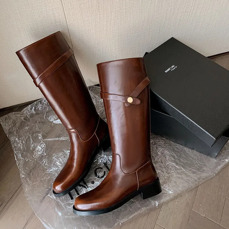 INSTOCK - Genuine Leather Boots in Brown and Black (Velvet or Leather Lining)