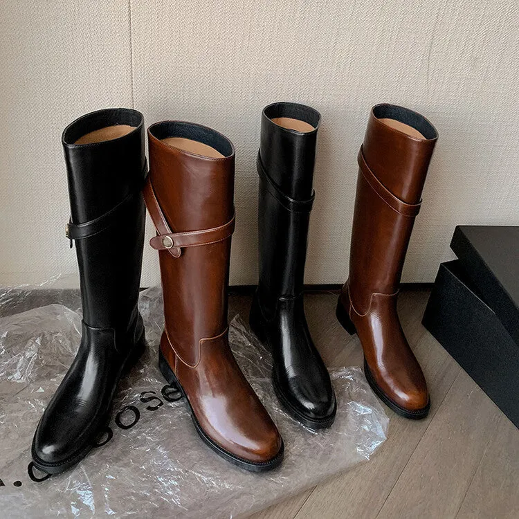 INSTOCK - Genuine Leather Boots in Brown and Black (Velvet or Leather Lining)