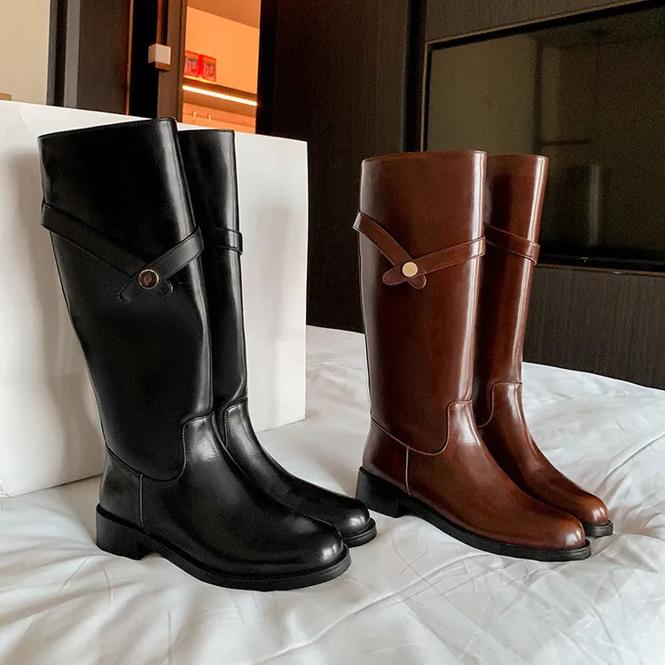 INSTOCK - Genuine Leather Boots in Brown and Black (Velvet or Leather Lining)