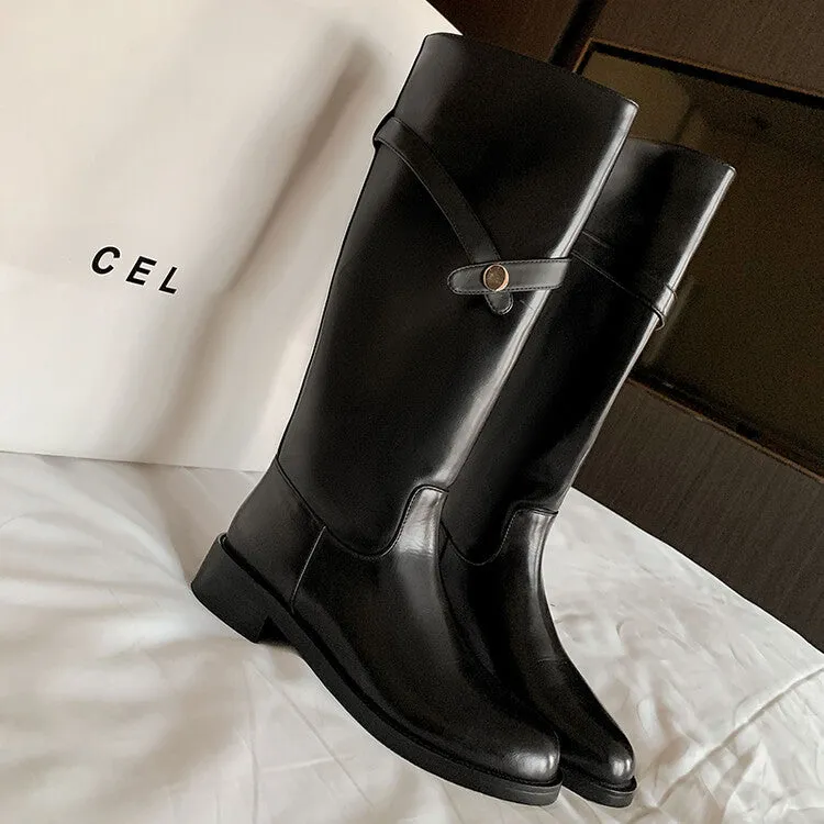 INSTOCK - Genuine Leather Boots in Brown and Black (Velvet or Leather Lining)