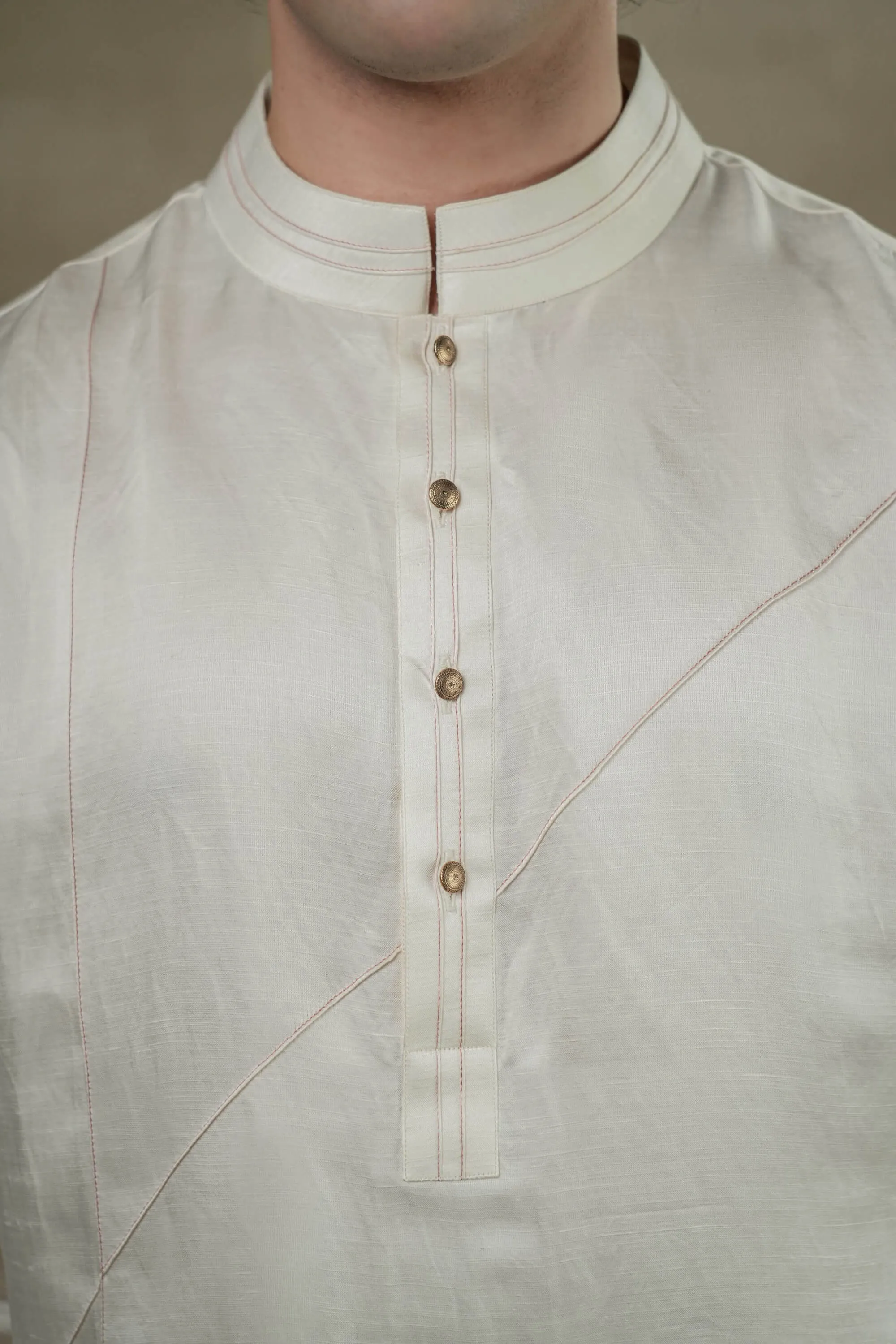Ivory short and trousers