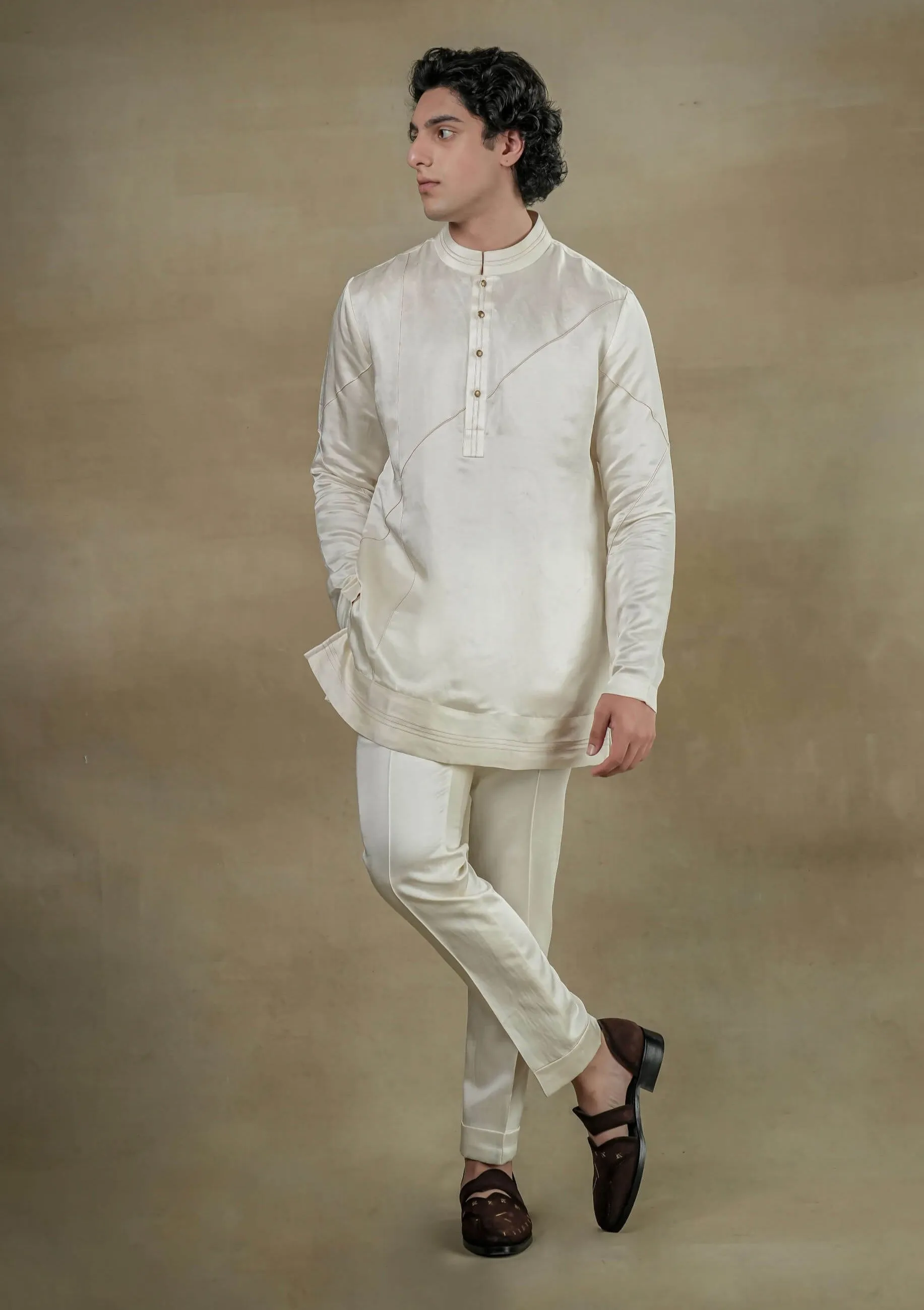 Ivory short and trousers