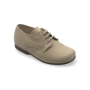 Jacob- Beige Leather Boy Oxford Shoes