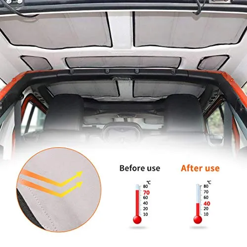 JL Headliner Hardtop Heat Insulation Kit 4 Door Roof Insulation Cotton