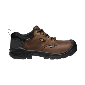 KEEN Utility Men's Independence Oxford Waterproof Carbon Fiber Toe Work Shoes - Dark Earth/Black