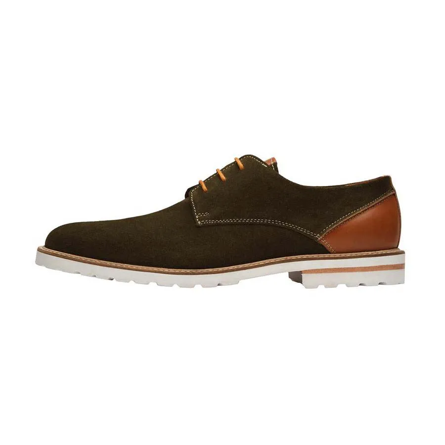 Khaki Suede   Tan Combination Casual derby