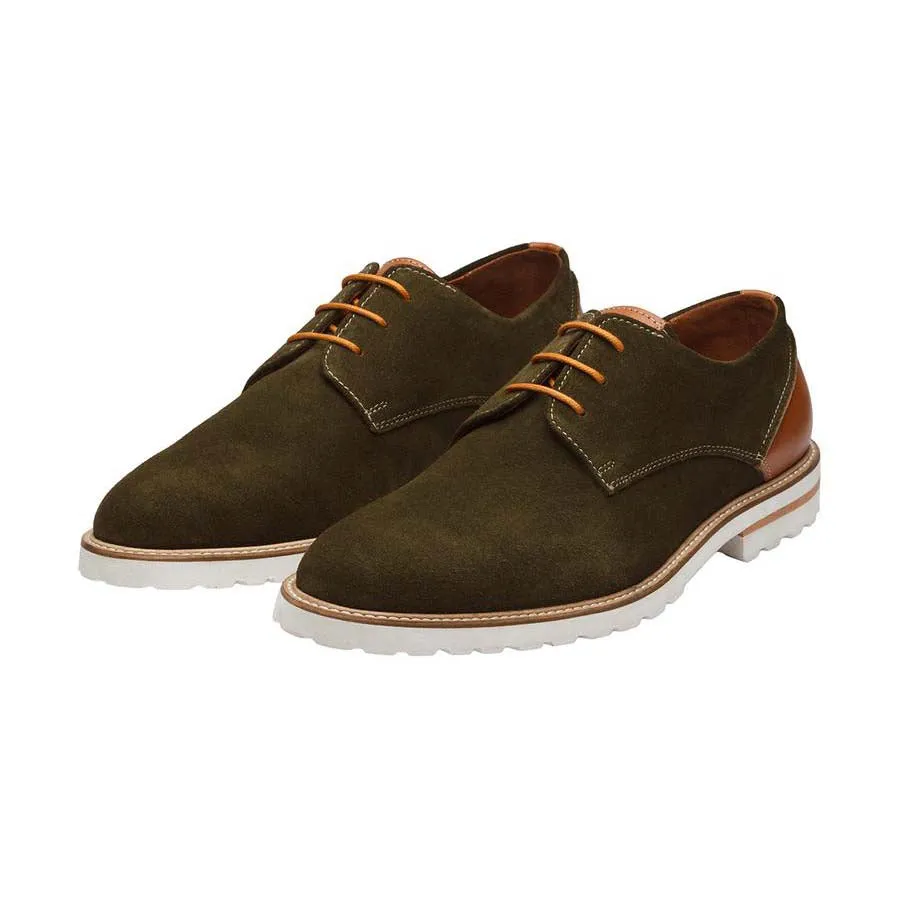 Khaki Suede   Tan Combination Casual derby