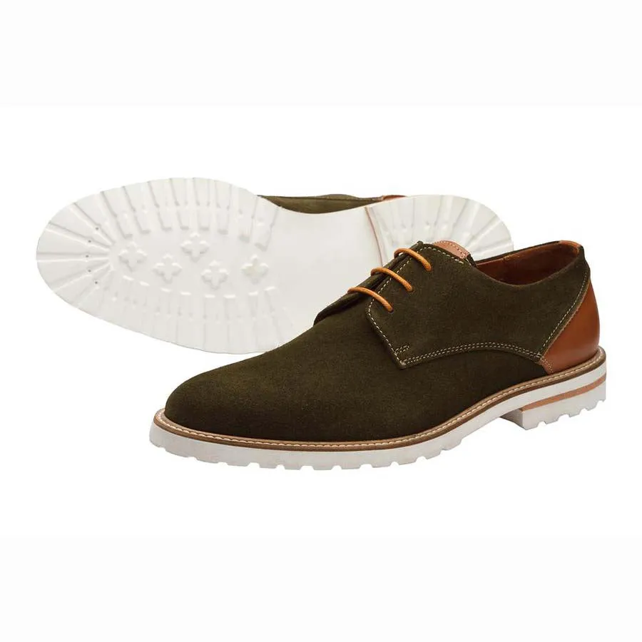 Khaki Suede   Tan Combination Casual derby