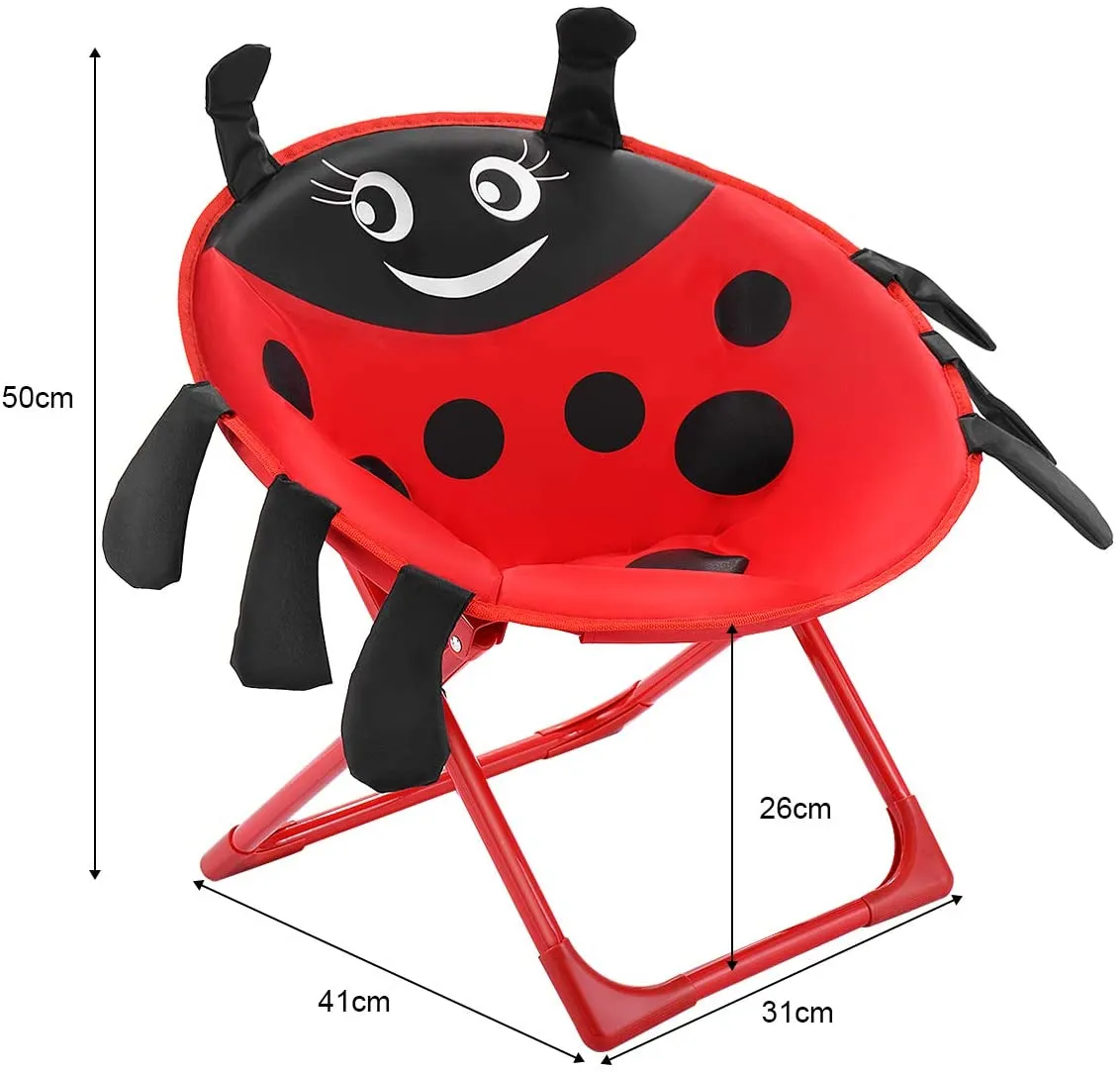 KIDS FOLDING MOON CHAIR - AVAILABLE IN 7 CUTE ANIMAL PATTERNS!