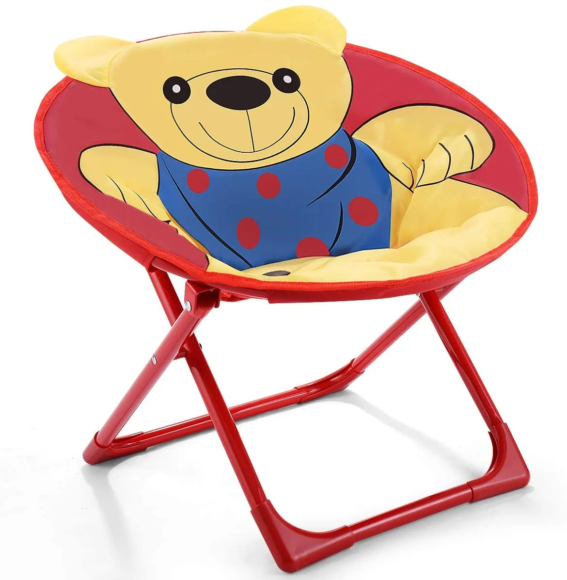KIDS FOLDING MOON CHAIR - AVAILABLE IN 7 CUTE ANIMAL PATTERNS!
