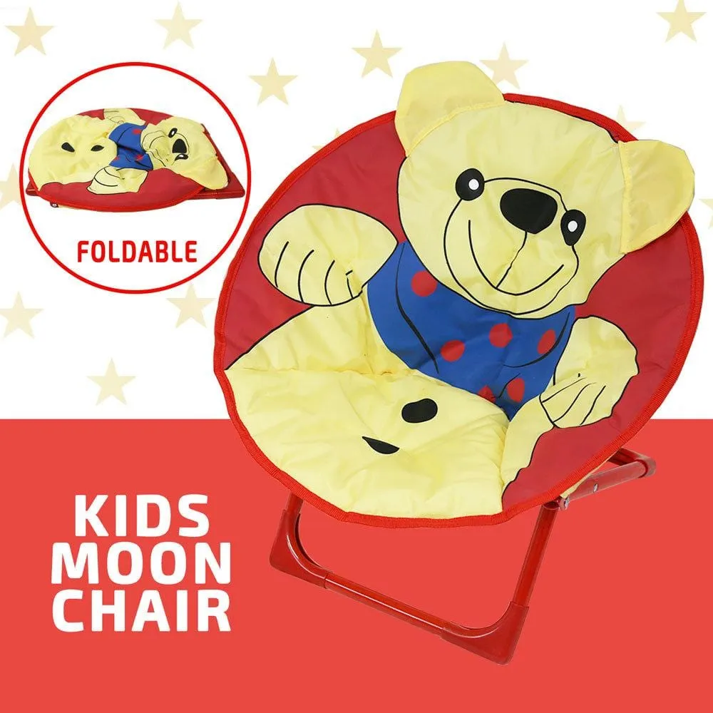 KIDS FOLDING MOON CHAIR - AVAILABLE IN 7 CUTE ANIMAL PATTERNS!