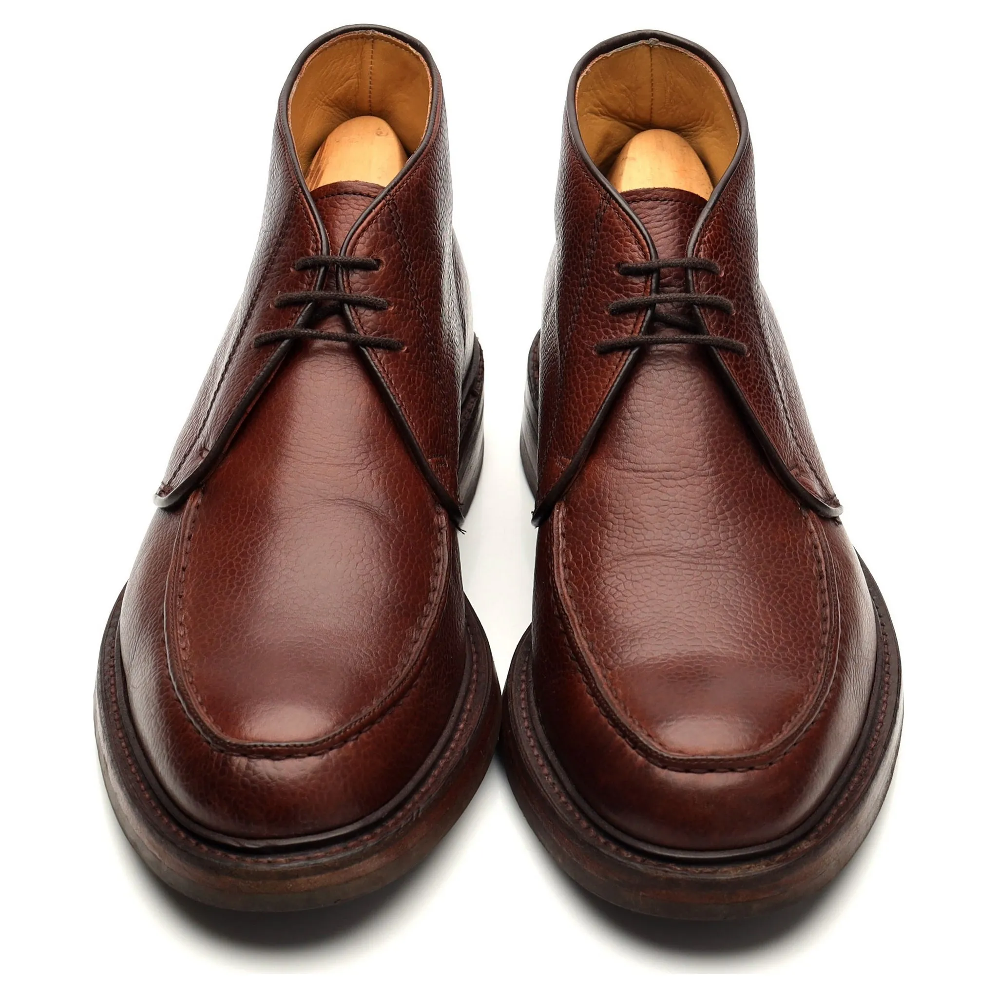 'Kielder' Brown Leather Derby Boots UK 8 F