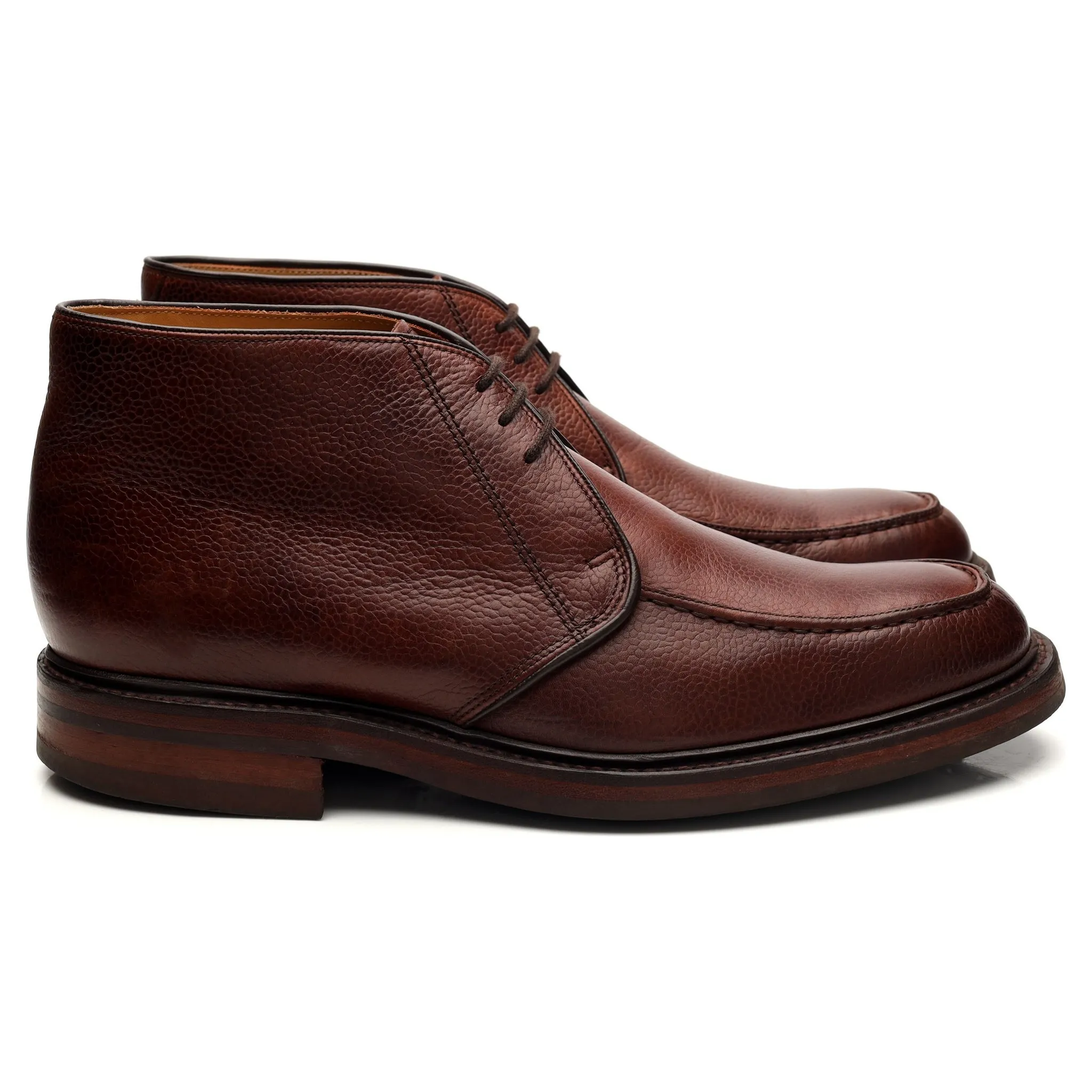 'Kielder' Brown Leather Derby Boots UK 8 F