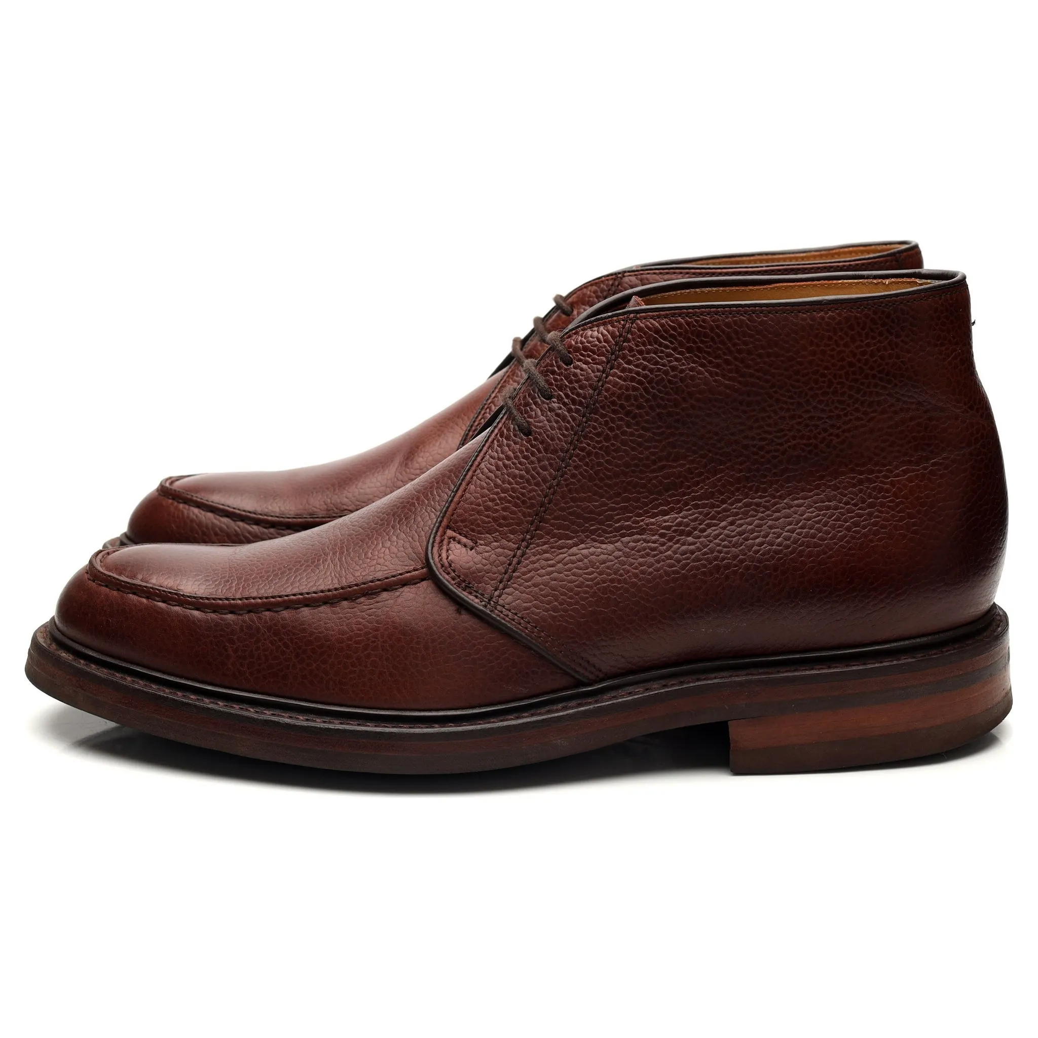 'Kielder' Brown Leather Derby Boots UK 8 F