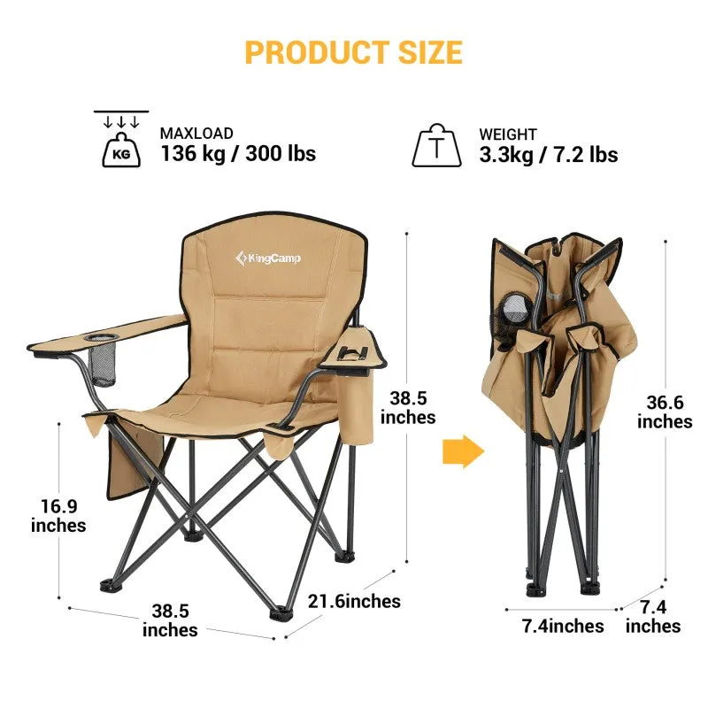 KingCamp Oversized Folding Chair Lotus Khaki