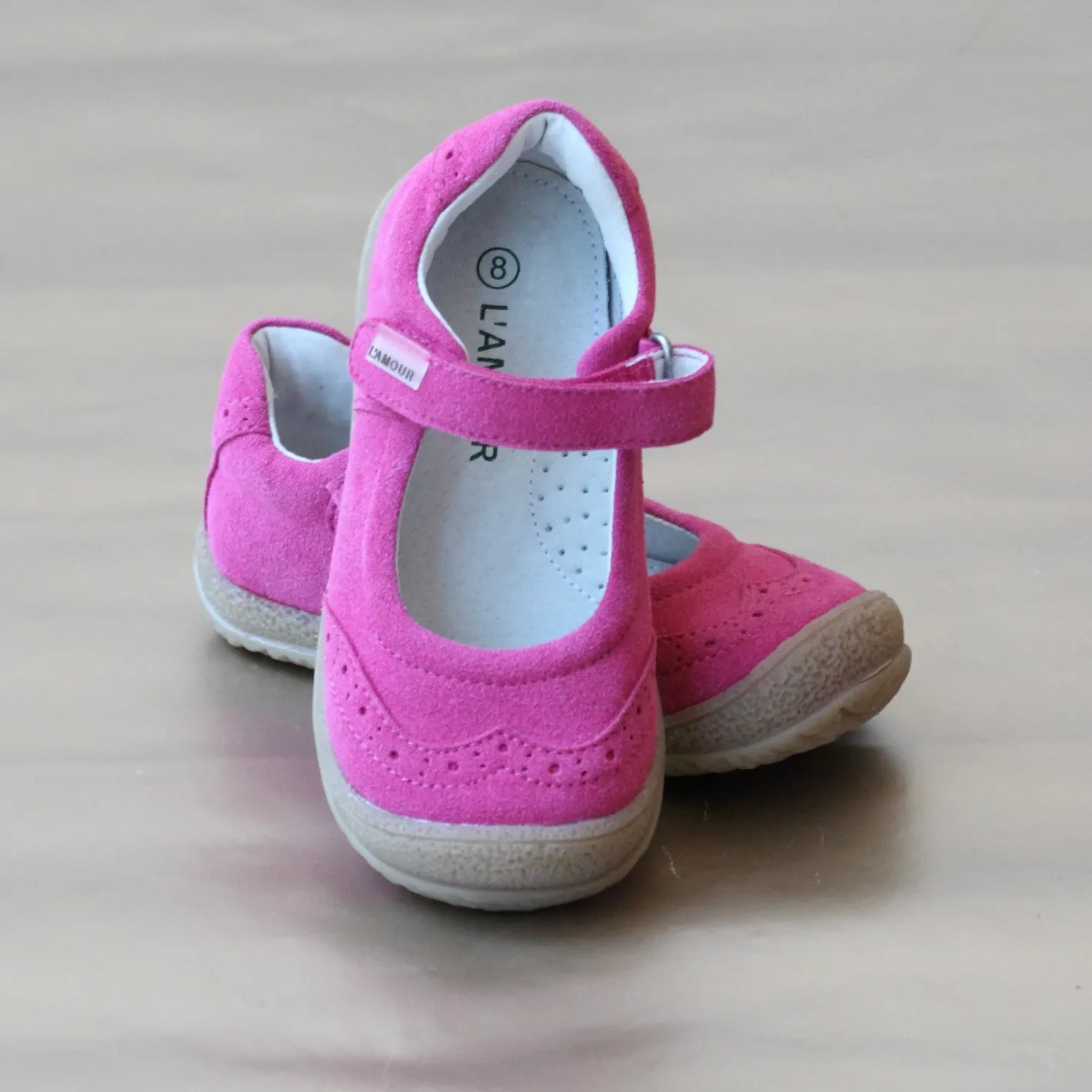 L'Amour Girls Brogue Detail Mary Jane