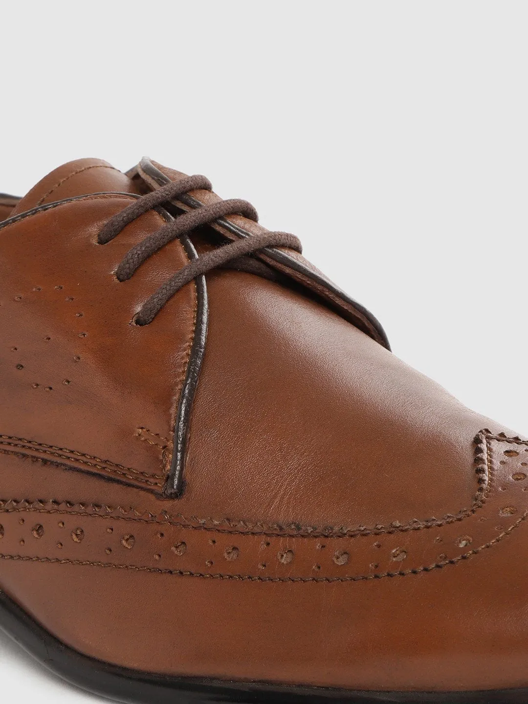 Leather Brogue Lace Up Shoes