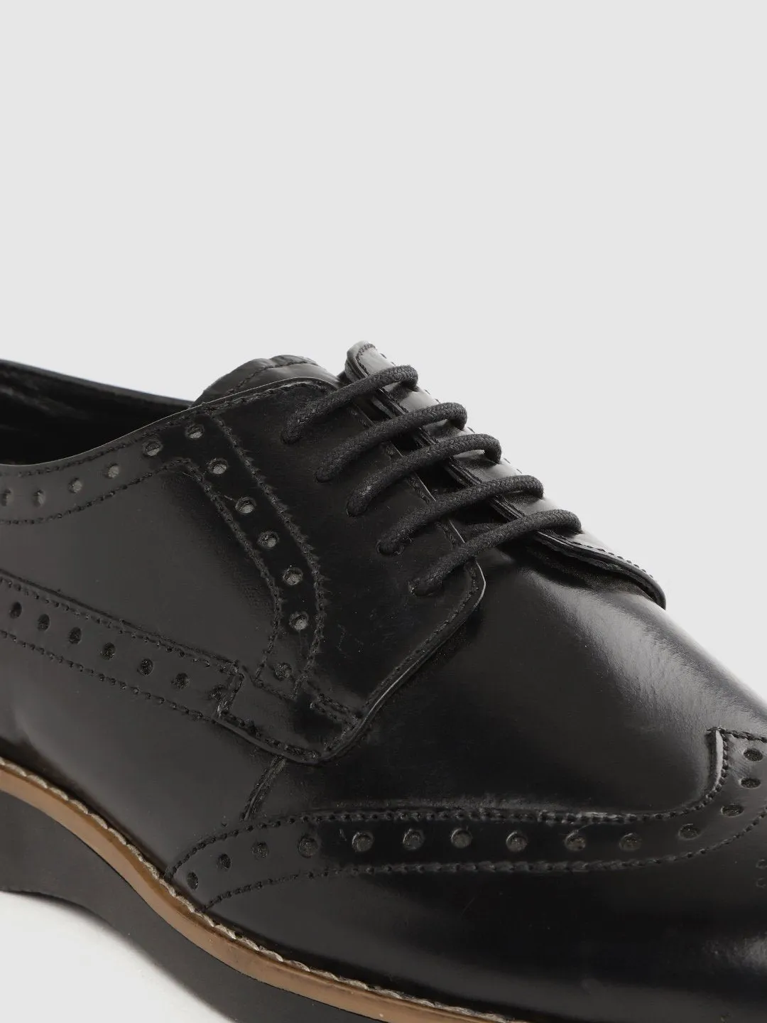 Leather Brogue Lace Up Shoes