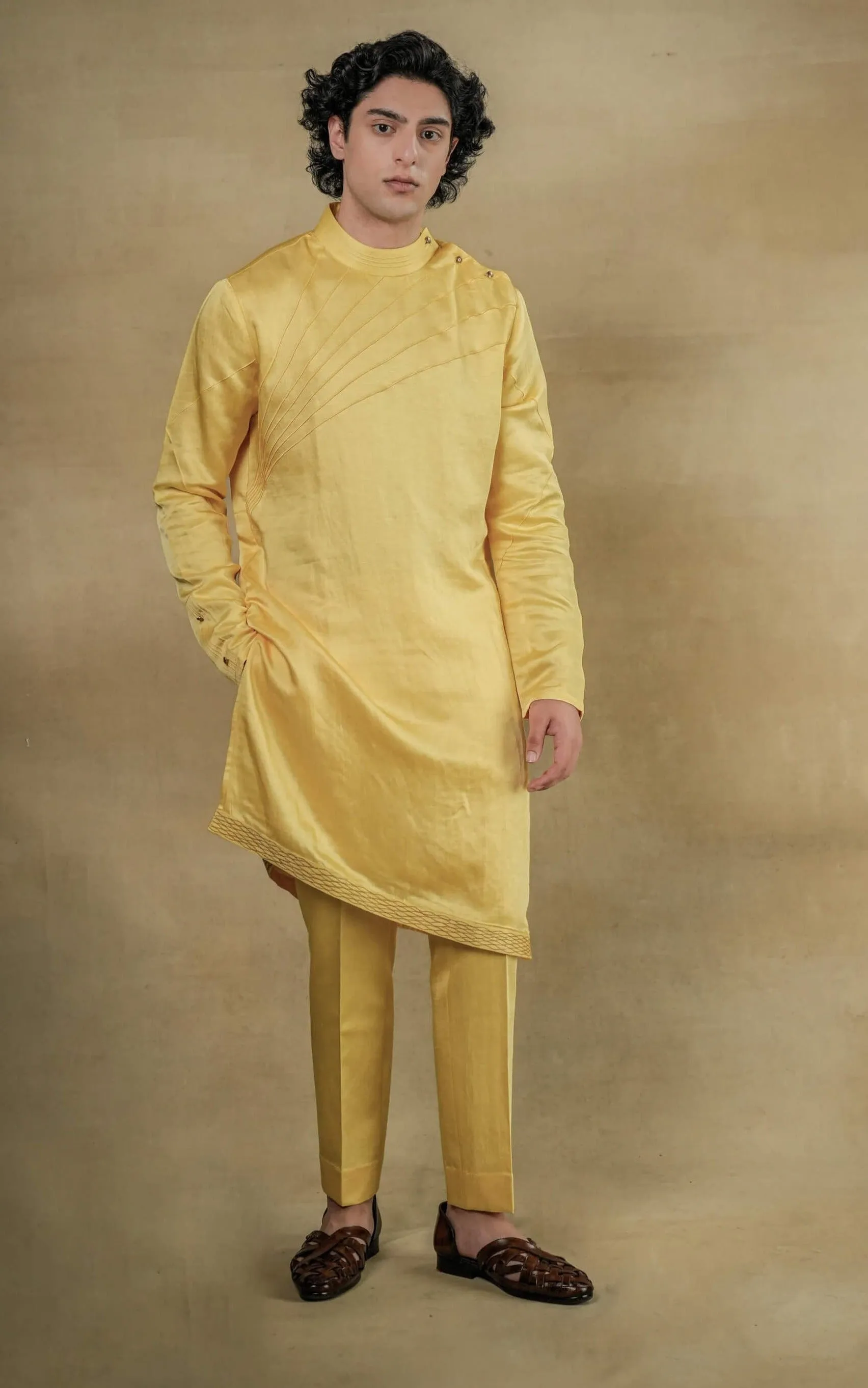Lemon kurta and pants