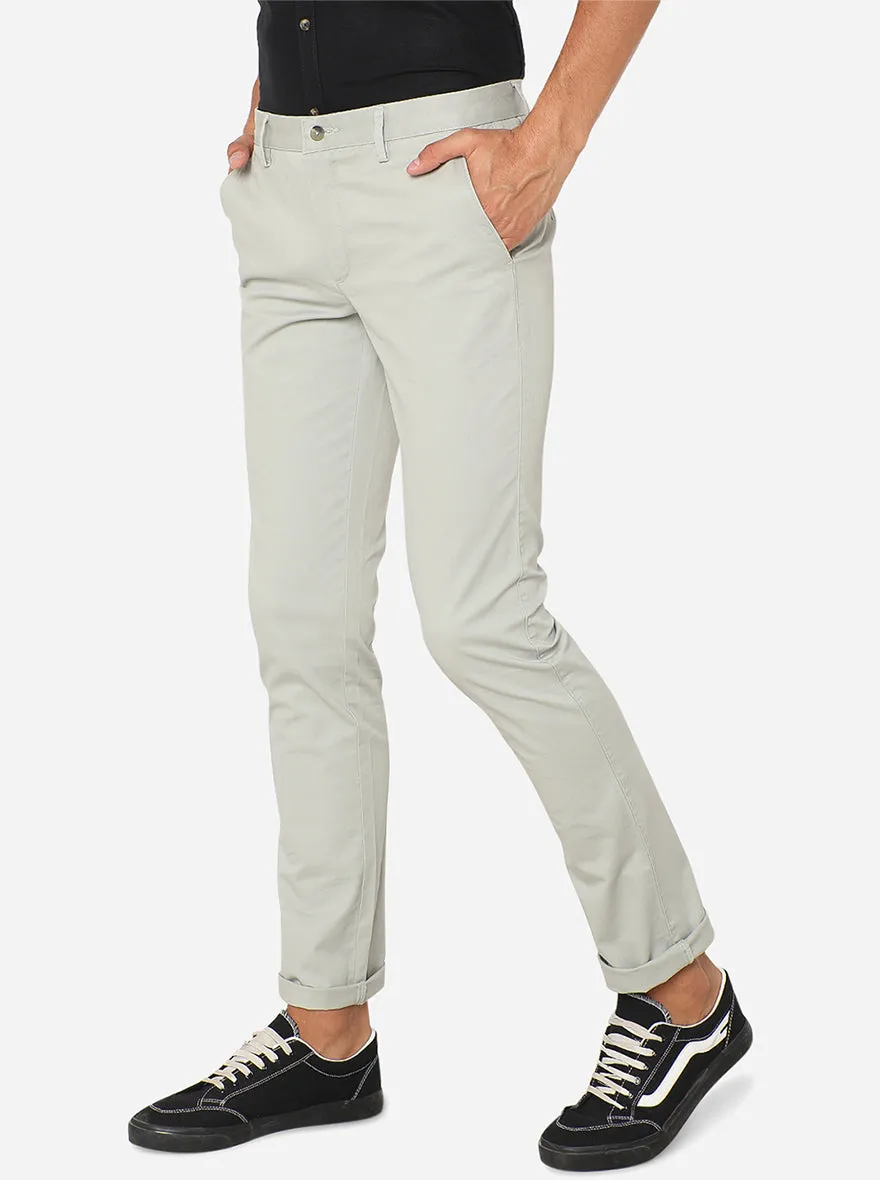 Light Pista Solid Super Slim Fit Casual Trouser | Greenfibre