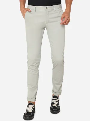 Light Pista Solid Super Slim Fit Casual Trouser | Greenfibre