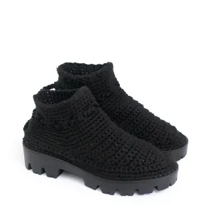 limited edition LENUTA CROCHET SHOES   All Black