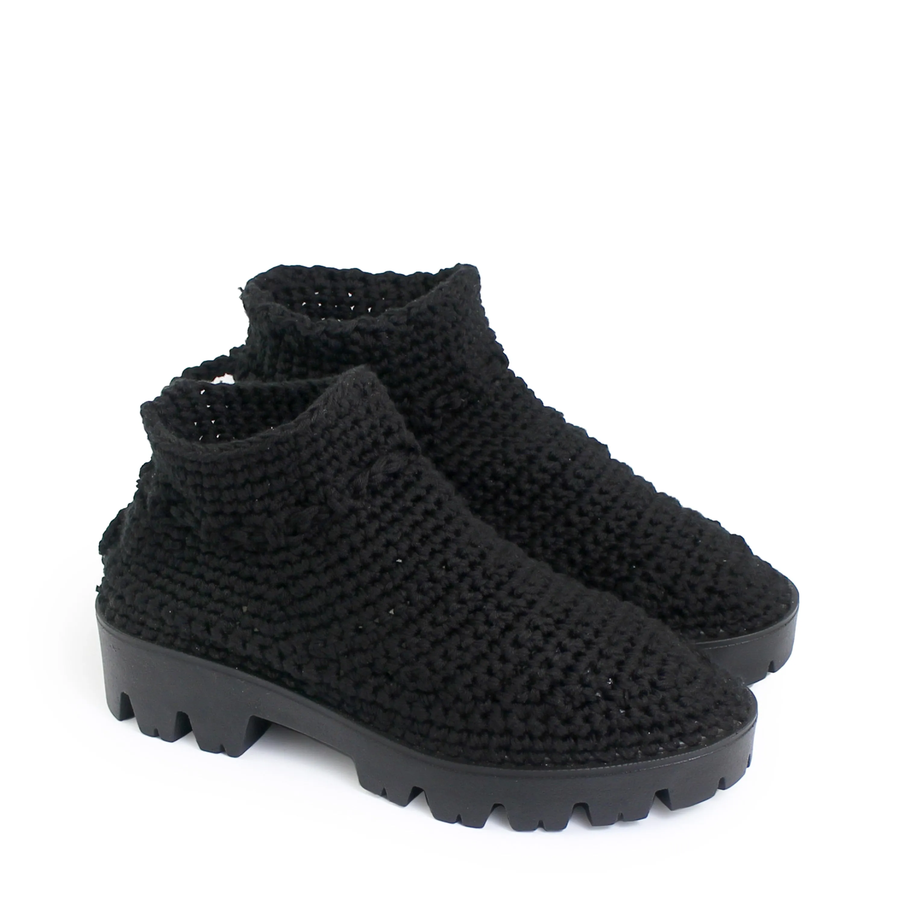 limited edition LENUTA CROCHET SHOES   All Black