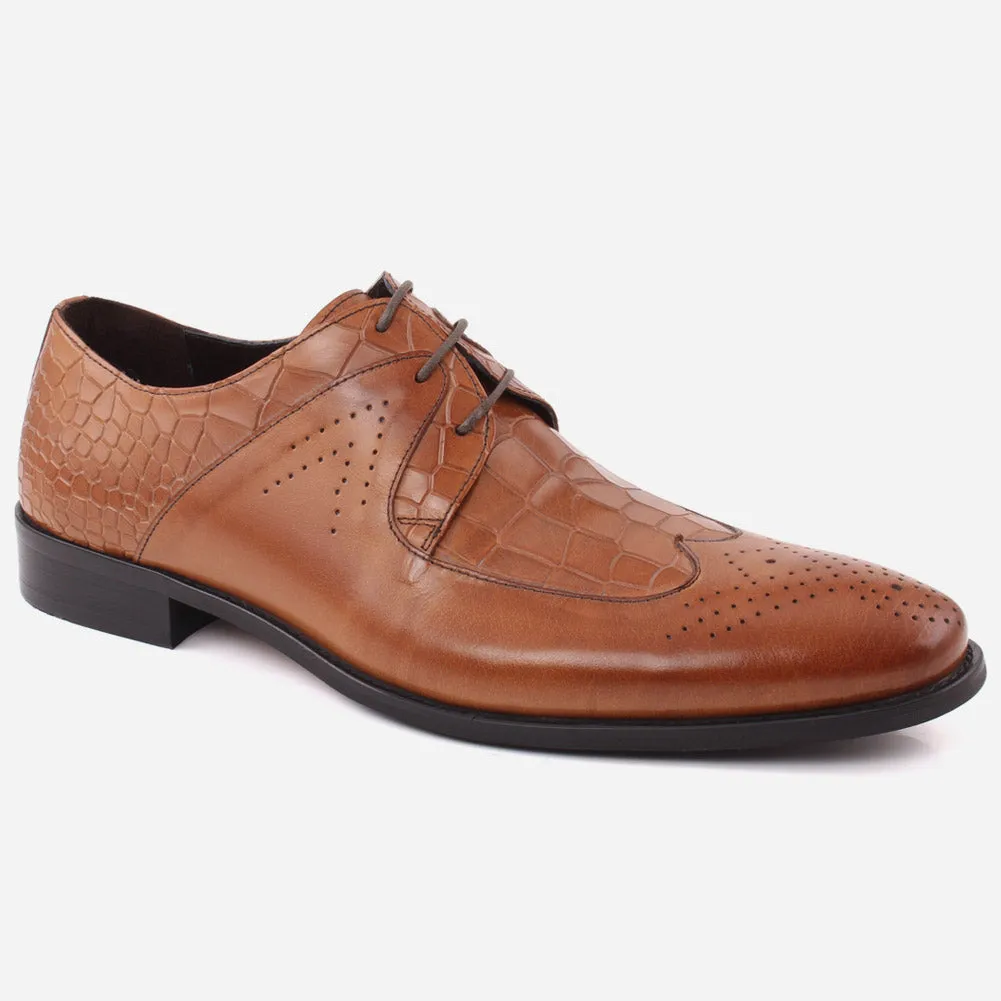 Men “NASMITH” Brogue Style Perforated Designed Formal Shoes