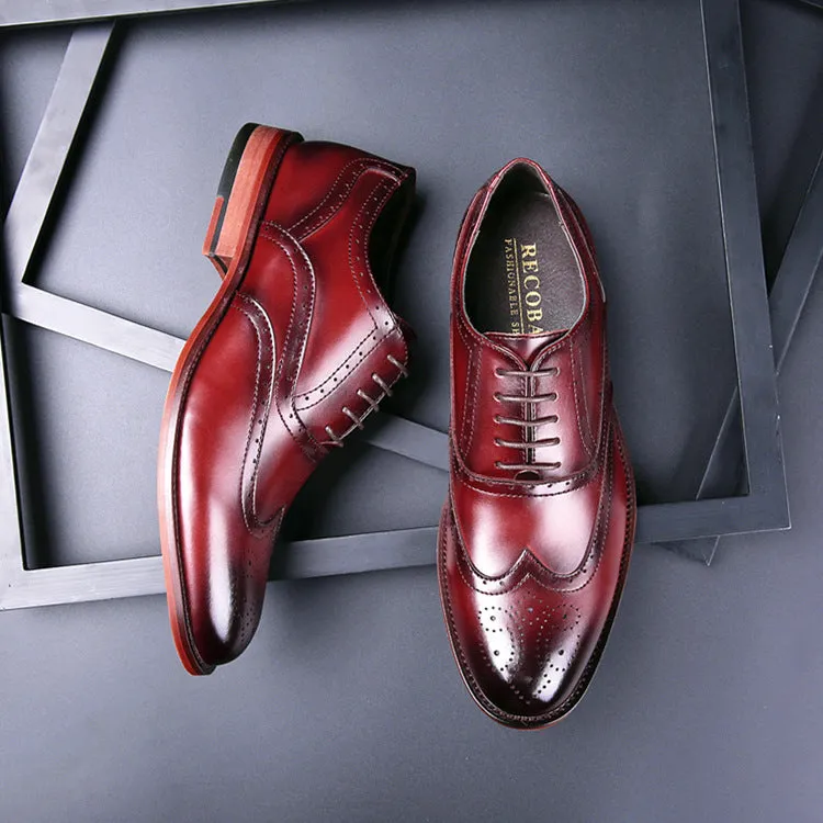 Men's Brogue Leather Oxford Shoes