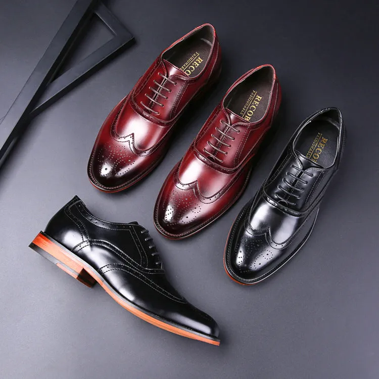Men's Brogue Leather Oxford Shoes