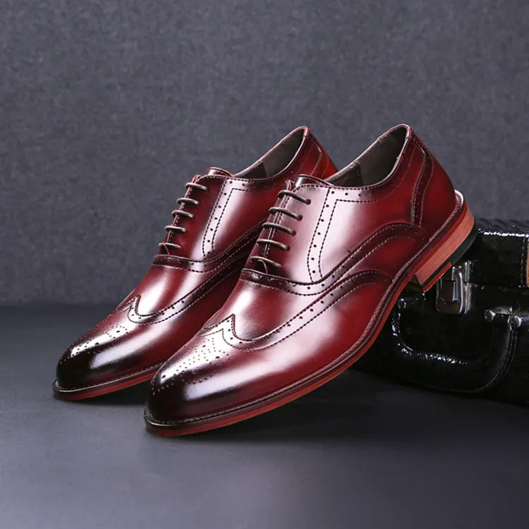 Men's Brogue Leather Oxford Shoes