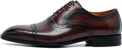Men's Brogue Oxford Black Brown Tan