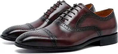 Men's Brogue Oxford Black Brown Tan