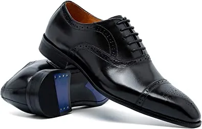 Men's Brogue Oxford Black Brown Tan
