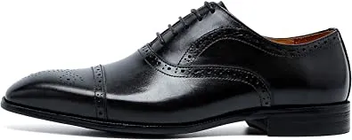 Men's Brogue Oxford Black Brown Tan