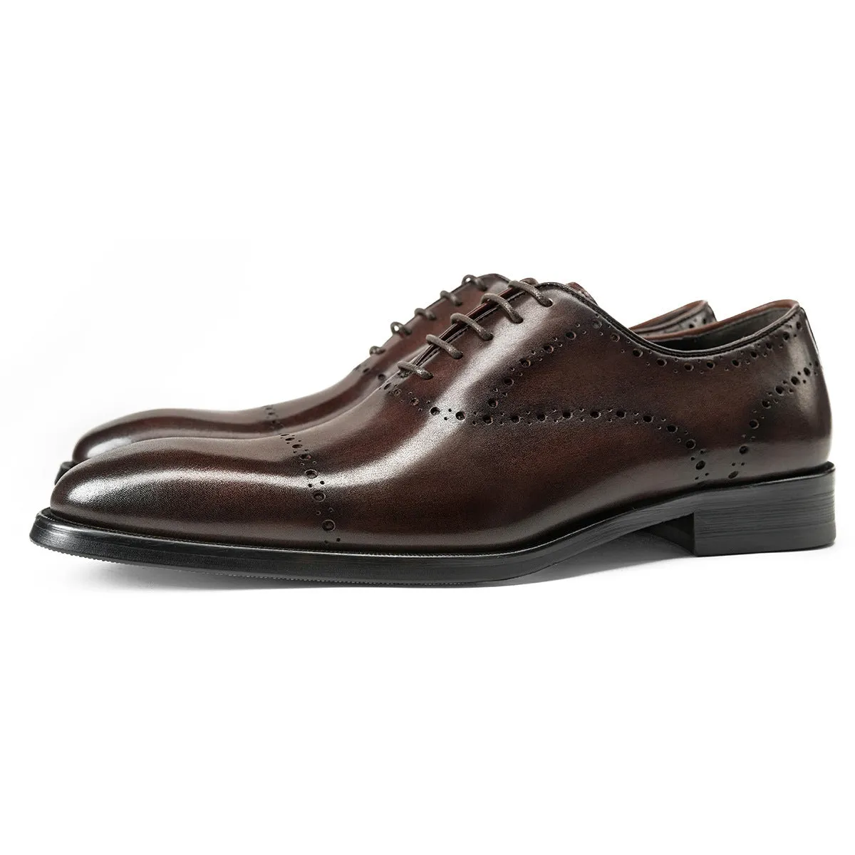 Men's Cowhide Brogue Oxford Shoes