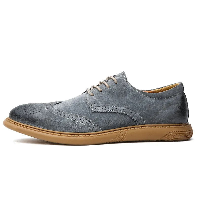 Men's Dress Shoes Autumn Vintage Brogue Leather Shoes